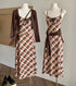 Vintage Spaghetti Strap Side Slit Dress with Cardigan
